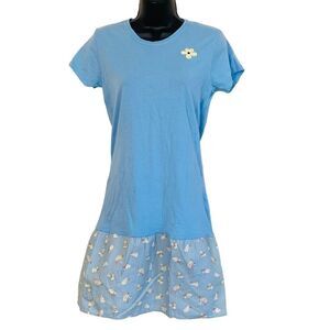 Tokidoki T Shirt Animals Polka Dot Flower Print  Mini Dress Sz M NWOT